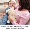 Fisher-Price Soothe & Settle Bunny pehme beebimänguasi ja kohandatav helimasin liikumisega