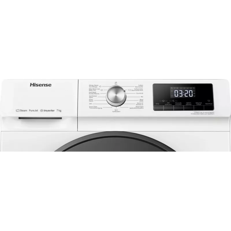 Hisense WFQA7014EVJM pesumasin eesttäidetav 7 kg 1310 p/min valge