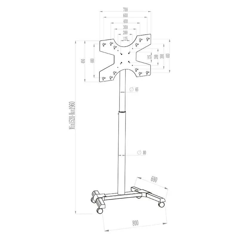 Signage Display Mount Hagor 1983 139.7 cm (55 tolli) Must