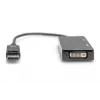 DIGITUS ASSMANN DisplayPort-üleminekukaabel, DP - HDMI+DVI+VGA M-F/F/F, 20 cm, 3-in-1 multimeediakaabel, CE, must