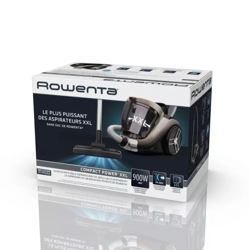 Rowenta Compact Power XXL RO4B30 2,5-liitrine silindertolmuimeja, kuiv, 900 W, kotita