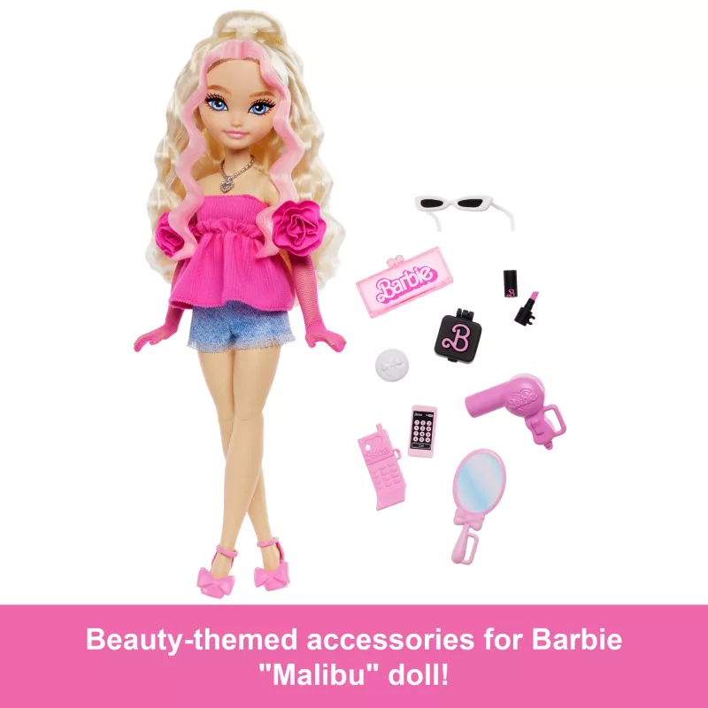Barbie Dream Besties “Malibu” moenukk 8 meigi- ja juuste-teemalise aksessuaariga