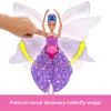 Barbie Dance and Flutter nukk 2-in-1 transformatsiooniga tantsijast liblikaks, lillad juuksed