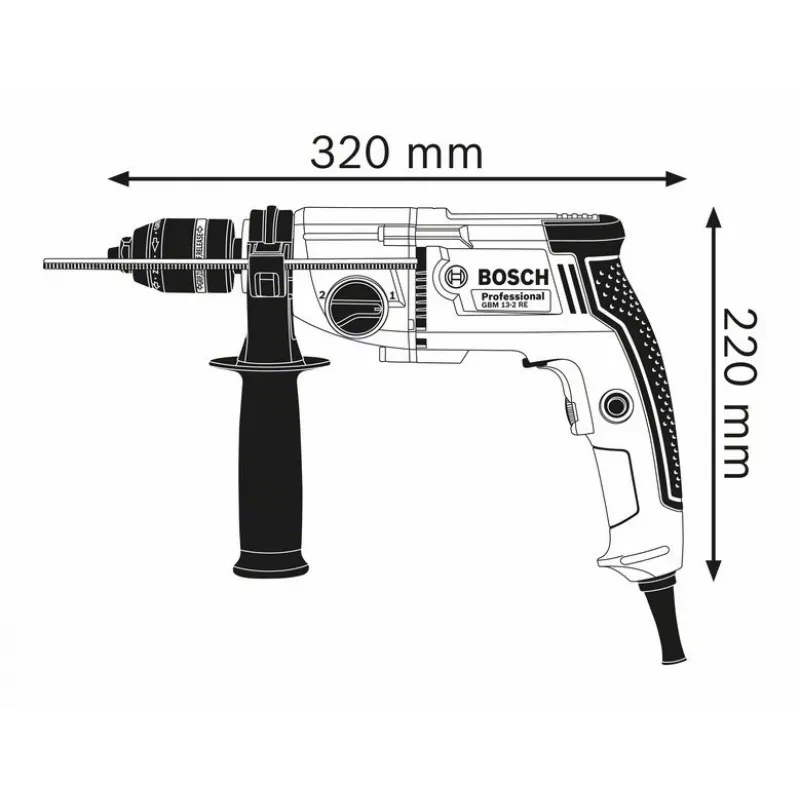 Bosch 0 601 1B2 002 puur 500 p/min kiirkinnituseta 2.4 kg Must, Sinine