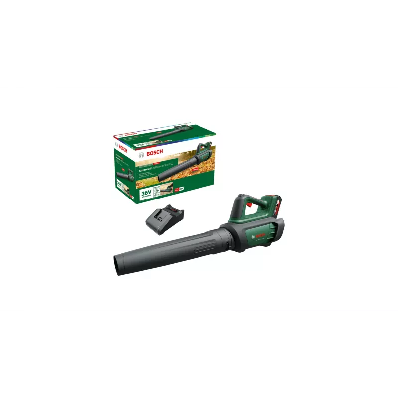 Bosch AdvancedLeafBlower 36V-750 (1x2,0Ah), käeshoitav lehepuhur, 100 km/h, 200 km/h, aku, 1,5 m/s², 254 mm