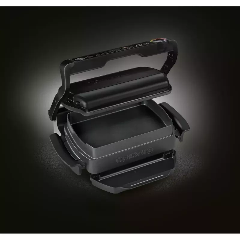 Kontaktgrill Tefal GC7148 — 2000 W, roostevabast terasest korpus, ristkülikukujuline, reguleeritav termostaat, restiga pealispind, 365×365×175 mm