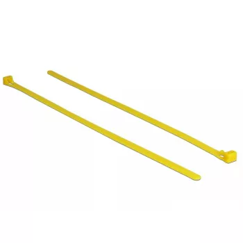 Taasavaldatav kaabliside DELOCK 18761 — nailon, 300 mm x 7,6 mm, kollane, 100 tk