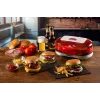 Ariete 205 Hamburger Maker Party Time, hamburgerimasin, 1200 W, topelt mittenakkuvad plaadid, 2 kambrit, lihtne puhastada, punane