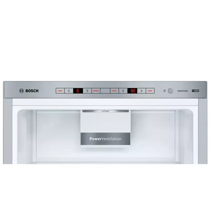 Külmik-sügavkülmik Bosch Serie 6 KGE398IBP — 343 L kogumaht, roostevaba teras, parempoolne uks