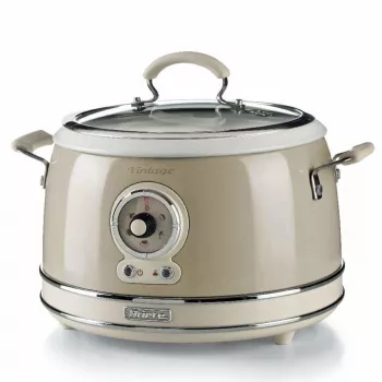 Ariete 2904 riisikeetja – elektriline riisikeetja keraamilise nõuga – kodune sushi – multikeetja – Vintage Line – 3,5 l – 650 W – beež