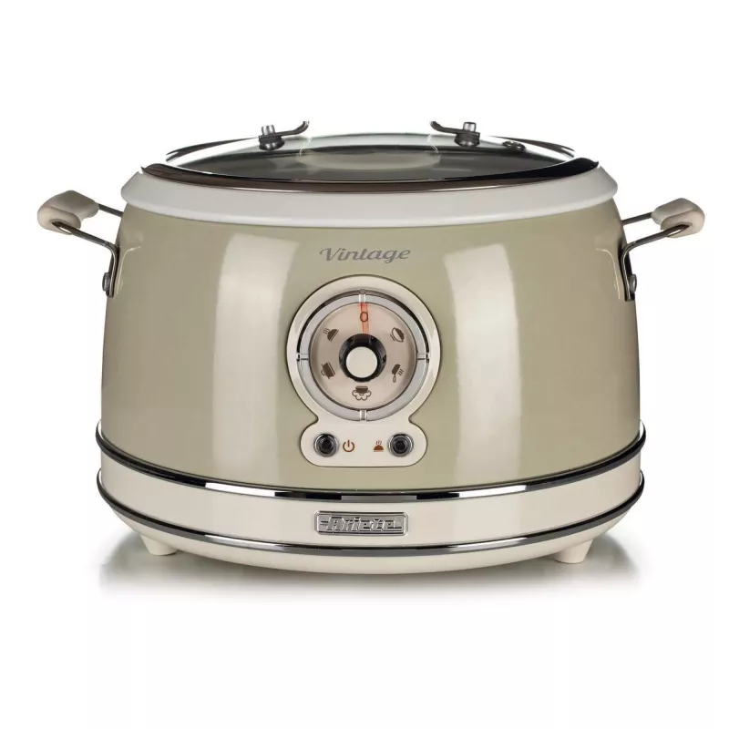 Ariete 2904 riisikeetja – elektriline riisikeetja keraamilise nõuga – kodune sushi – multikeetja – Vintage Line – 3,5 l – 650 W – beež