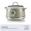 Ariete 2904 riisikeetja – elektriline riisikeetja keraamilise nõuga – kodune sushi – multikeetja – Vintage Line – 3,5 l – 650 W – beež