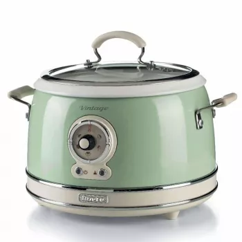 Ariete 2904 riisikeetja - elektriline riisikeetja keraamilise kausiga - kodune sushi - multikeetja - Vintage sarjast - 3,5 L - 650 W - roheline