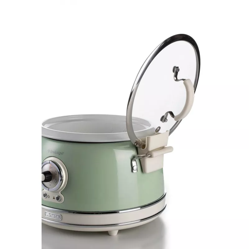 Ariete 2904 riisikeetja - elektriline riisikeetja keraamilise kausiga - kodune sushi - multikeetja - Vintage sarjast - 3,5 L - 650 W - roheline