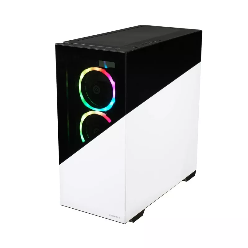 ENERMAX PC-korpus - Enermaxk8 ArGB karastatud klaasiga mid-torn - valge
