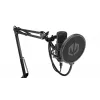 PC mikrofon ENDORFY Solum — juhtmega USB-C kardioidne mikrofon, 16-bit/48 kHz, 18–21000 Hz, lauakinnitus, 2,9 m kaabel, kõrvaklappide väljund, pop-filter