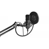 PC mikrofon ENDORFY Solum — juhtmega USB-C kardioidne mikrofon, 16-bit/48 kHz, 18–21000 Hz, lauakinnitus, 2,9 m kaabel, kõrvaklappide väljund, pop-filter