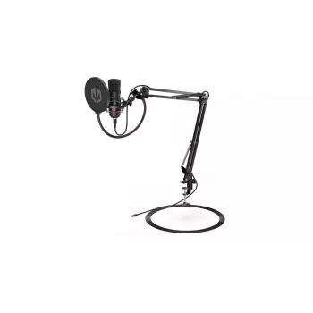 PC mikrofon ENDORFY Solum — juhtmega USB-C kardioidne mikrofon, 16-bit/48 kHz, 18–21000 Hz, lauakinnitus, 2,9 m kaabel, kõrvaklappide väljund, pop-filter