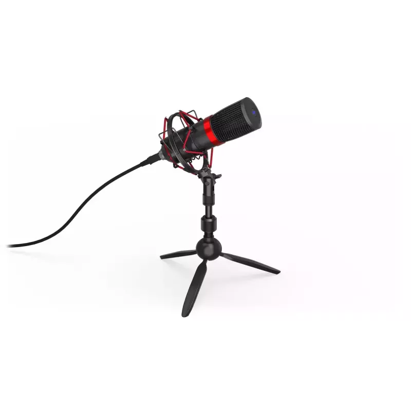 PC mikrofon ENDORFY Solum Streaming T — USB-juhtmega, 24-bit/48 kHz, 18–21000 Hz, lauale kinnitus, kõrvaklapiväljund, must