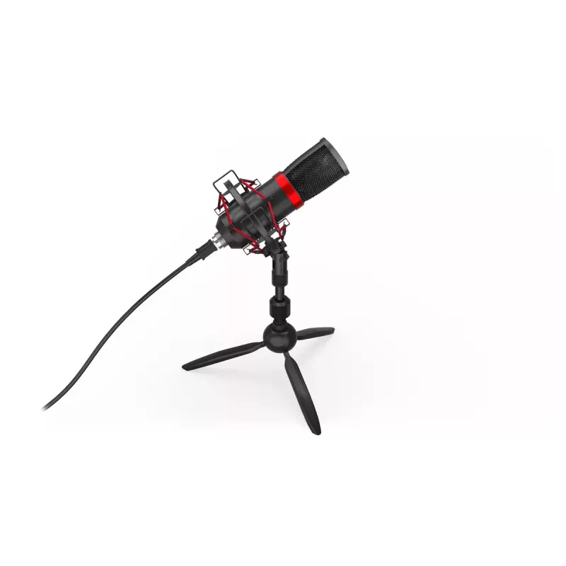 PC mikrofon ENDORFY Solum Streaming T — USB-juhtmega, 24-bit/48 kHz, 18–21000 Hz, lauale kinnitus, kõrvaklapiväljund, must