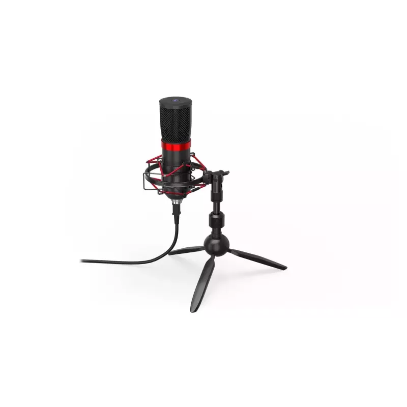 PC mikrofon ENDORFY Solum Streaming T — USB-juhtmega, 24-bit/48 kHz, 18–21000 Hz, lauale kinnitus, kõrvaklapiväljund, must