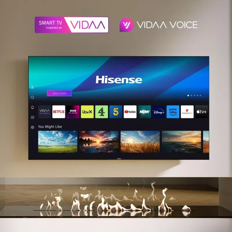 Hisense 75E6NT 190,5 cm (75 tolli) 4K Ultra HD nutiteler Wi-Fi must 350 cd/m²