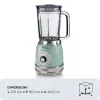 Ariete 583, Vintage blender 1,5-liitrise klaaskannu, 4 roostevabast terasest tera, 4 kiirust + impulss, 1000 W, roheline