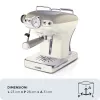 Ariete 1389 Vintage Espresso kohvimasin - Espresso kohvimasin jahvatatud kohvile või ESE kapslitele, pastellbeežis värvitoonis