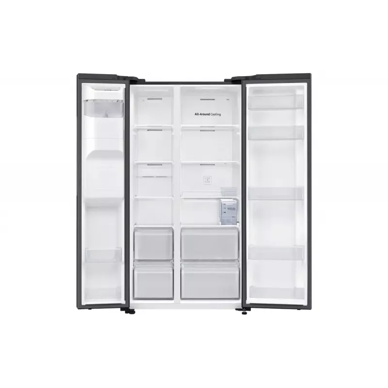 Samsung RS64DG5303B1 külmik-sügavkülmik külg-külje kõrval Vabaltseisev 628 L Must, Roostevaba teras