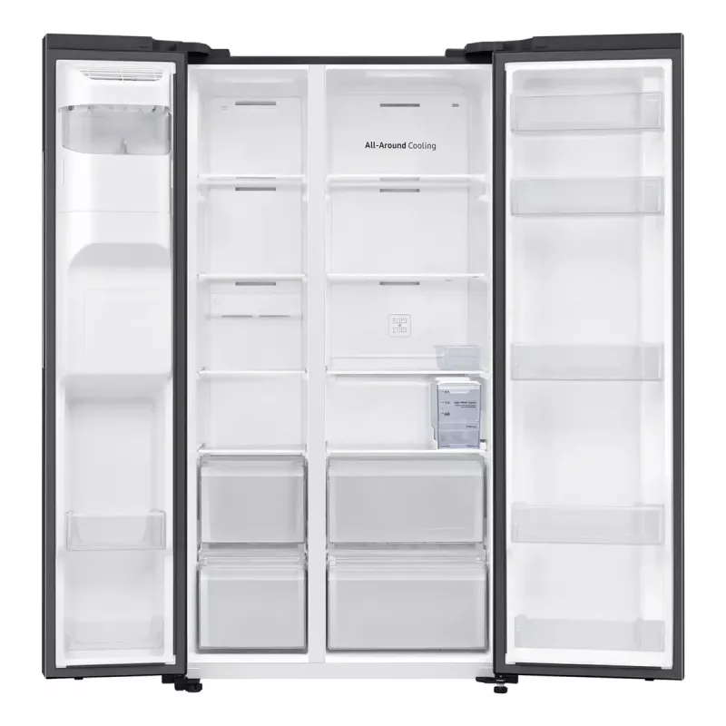 Samsung RS64DG5303B1 külmik-sügavkülmik külg-külje kõrval Vabaltseisev 628 L Must, Roostevaba teras