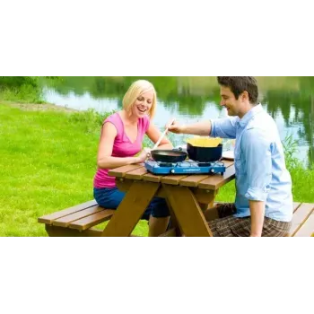 Camping stove Campingaz Base Camp 2 cooking zones Blue