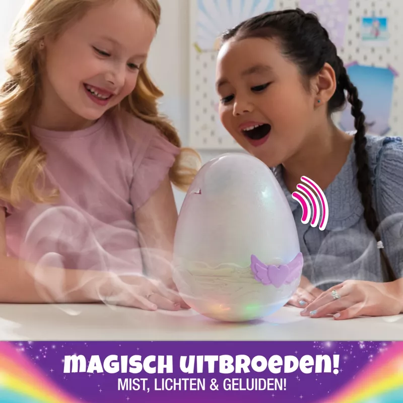 Hatchimals Alive Mystery Hatch Pufficorn Spinmaster AA patarei Roosa Valge