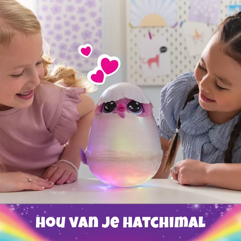 Hatchimals Alive Mystery Hatch Pufficorn Spinmaster AA patarei Roosa Valge