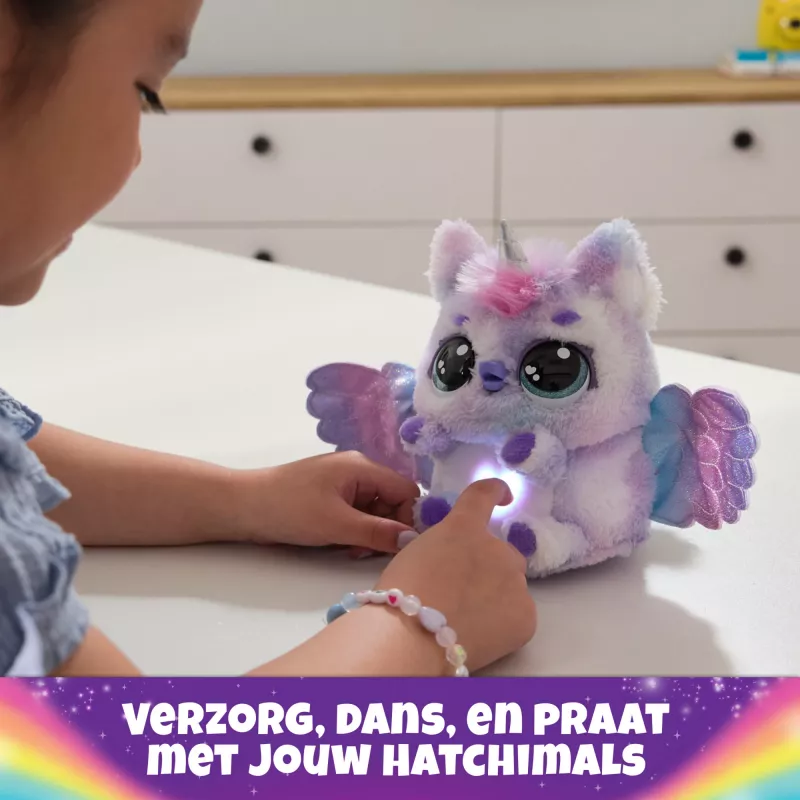 Hatchimals Alive Mystery Hatch Pufficorn Spinmaster AA patarei Roosa Valge