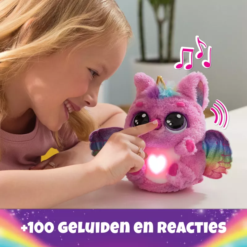 Hatchimals Alive Mystery Hatch Pufficorn Spinmaster AA patarei Roosa Valge