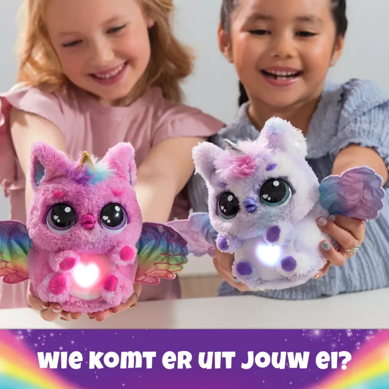Hatchimals Alive Mystery Hatch Pufficorn Spinmaster AA patarei Roosa Valge