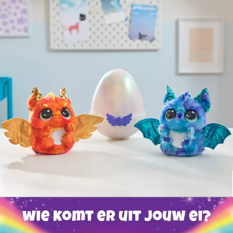 Hatchimals Alive Mystery Hatch Draggle Spinmaster roosa valge AA