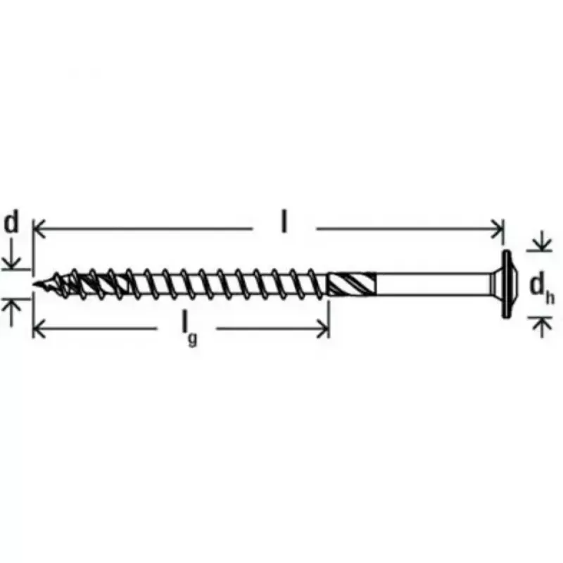 Puidukonstruktsiooni kruvi FISCHER PowerFast II 10,0x100 mm lamepea TX tsingitud