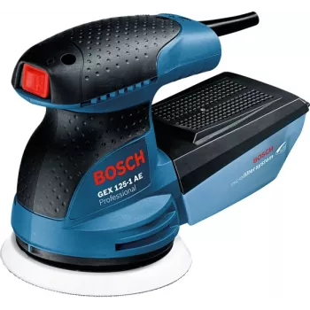 Bosch GEX 125-1 AE Professional ekstsentriklihvija, 250 W, 125 mm, 12000 p/min, 2,5 mm võnkeamplituud, kohvriga, sinine/must
