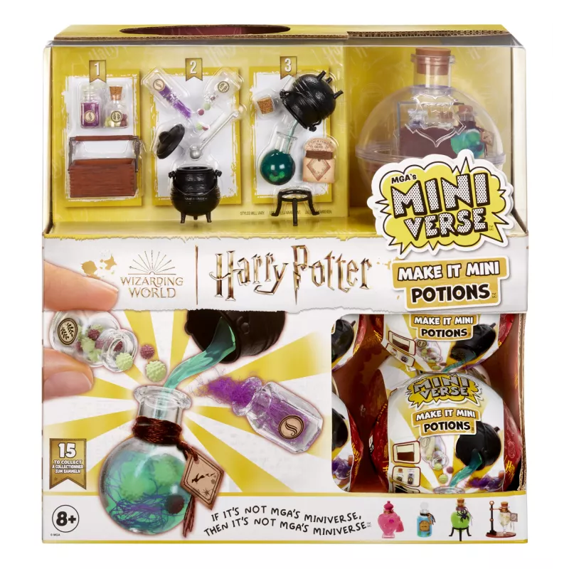 Miniverse - Harry Potter Make It Mini Potions, 8 a, Mitmevärviline, Plast, Vaik