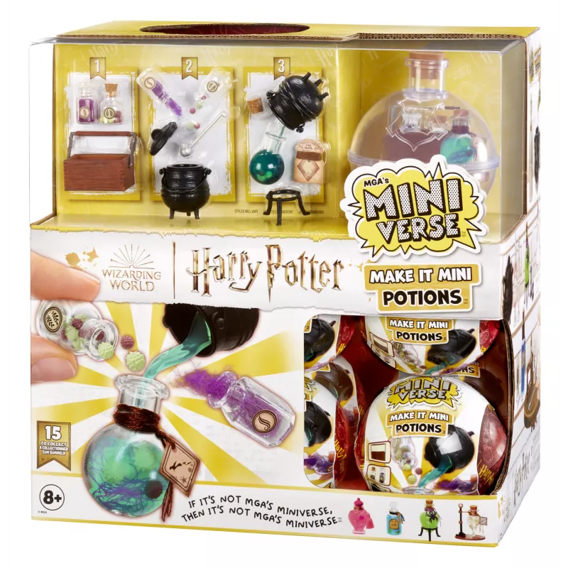 Miniverse - Harry Potter Make It Mini Potions, 8 a, Mitmevärviline, Plast, Vaik