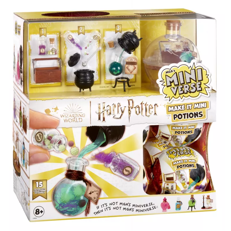 Miniverse - Harry Potter Make It Mini Potions, 8 a, Mitmevärviline, Plast, Vaik
