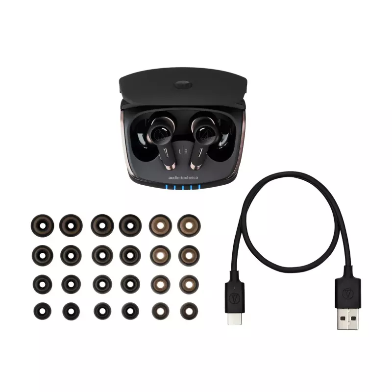 Kõrvaklapid Audio-Technica ATH-TWX9 — tõelised juhtmevabad kõrvasisesed TWS, 10–40000 Hz, Bluetooth, pruun