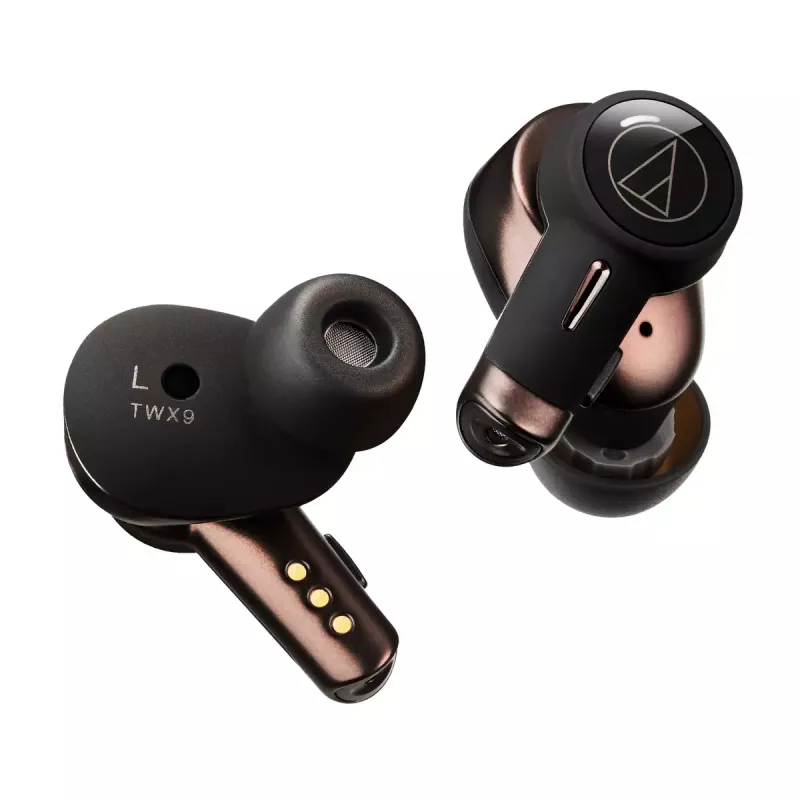 Kõrvaklapid Audio-Technica ATH-TWX9 — tõelised juhtmevabad kõrvasisesed TWS, 10–40000 Hz, Bluetooth, pruun