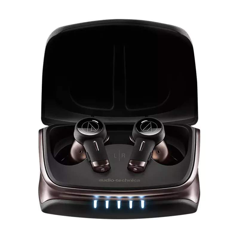 Kõrvaklapid Audio-Technica ATH-TWX9 — tõelised juhtmevabad kõrvasisesed TWS, 10–40000 Hz, Bluetooth, pruun