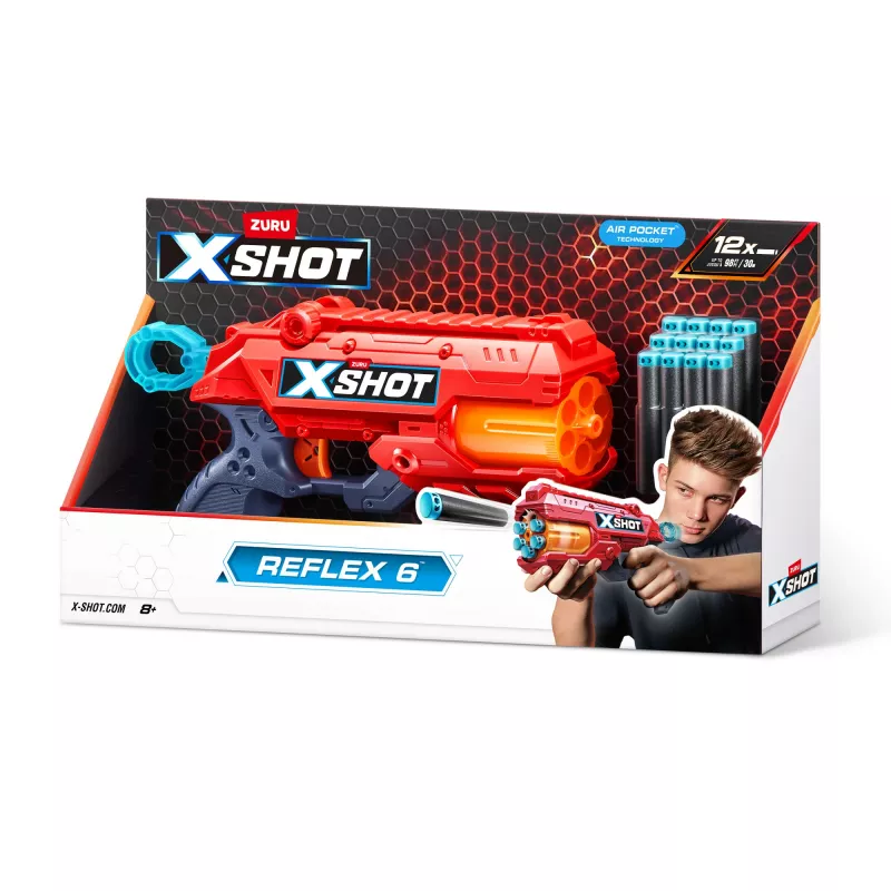 Mängupüss ZURU XSHOT Excel Reflex 6 Blaster 12 noolt mitmevärviline