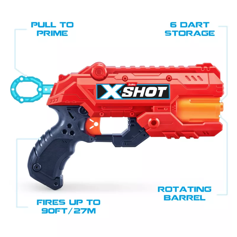 Mängupüss ZURU XSHOT Excel Reflex 6 Blaster 12 noolt mitmevärviline