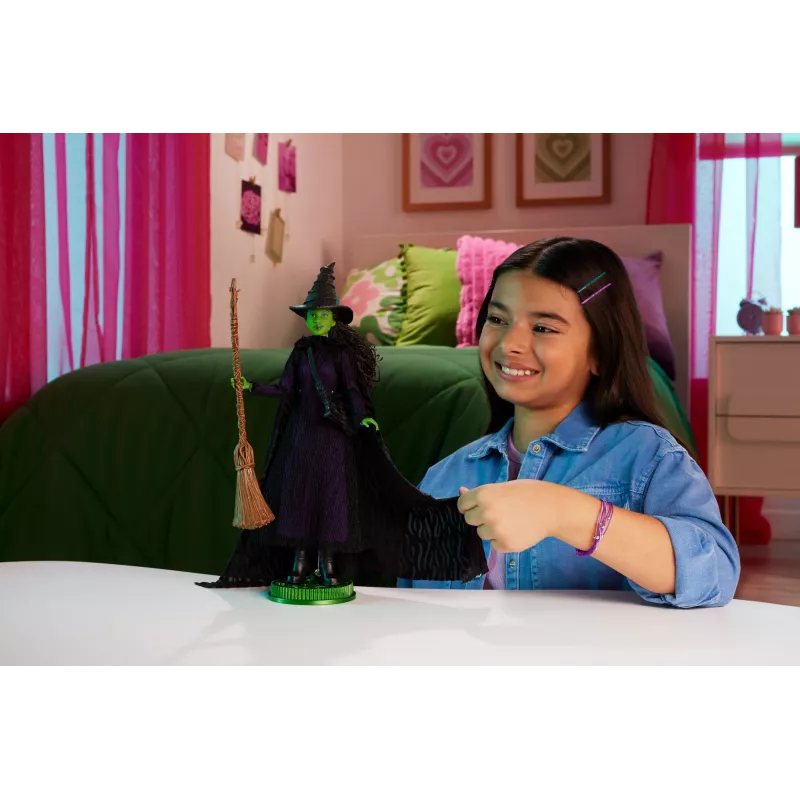Kollektorinukk MATTEL Wicked Deluxe Elphaba HXY38 – tegelaskuju, poseeritav, detailne kostüüm