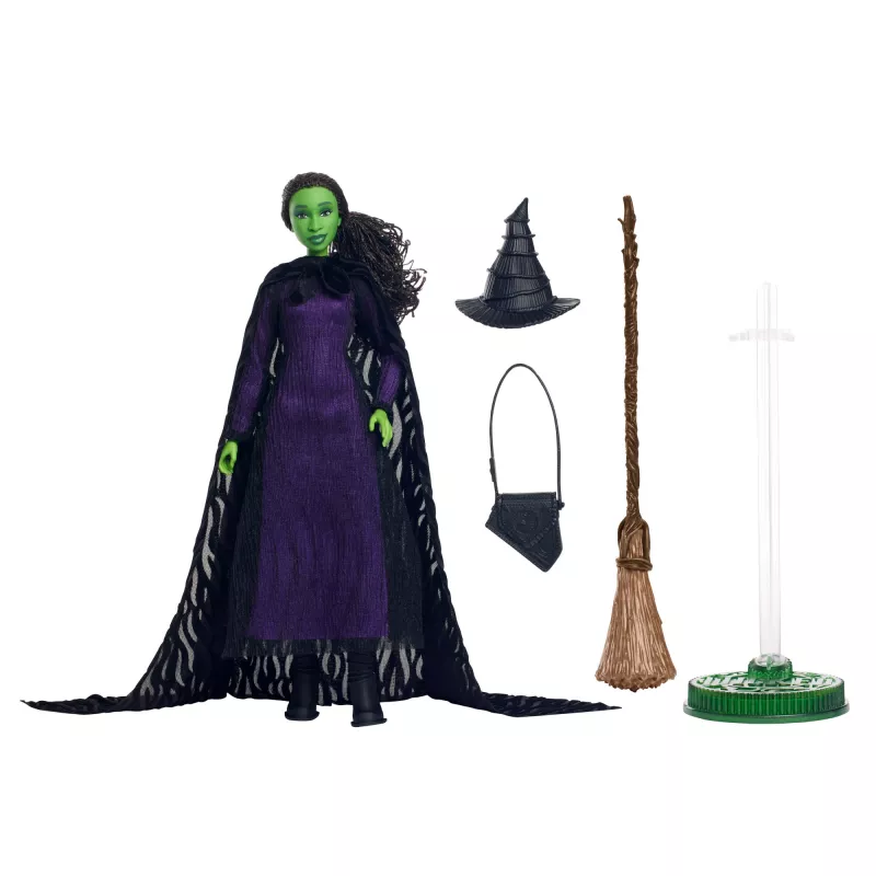 Kollektorinukk MATTEL Wicked Deluxe Elphaba HXY38 – tegelaskuju, poseeritav, detailne kostüüm