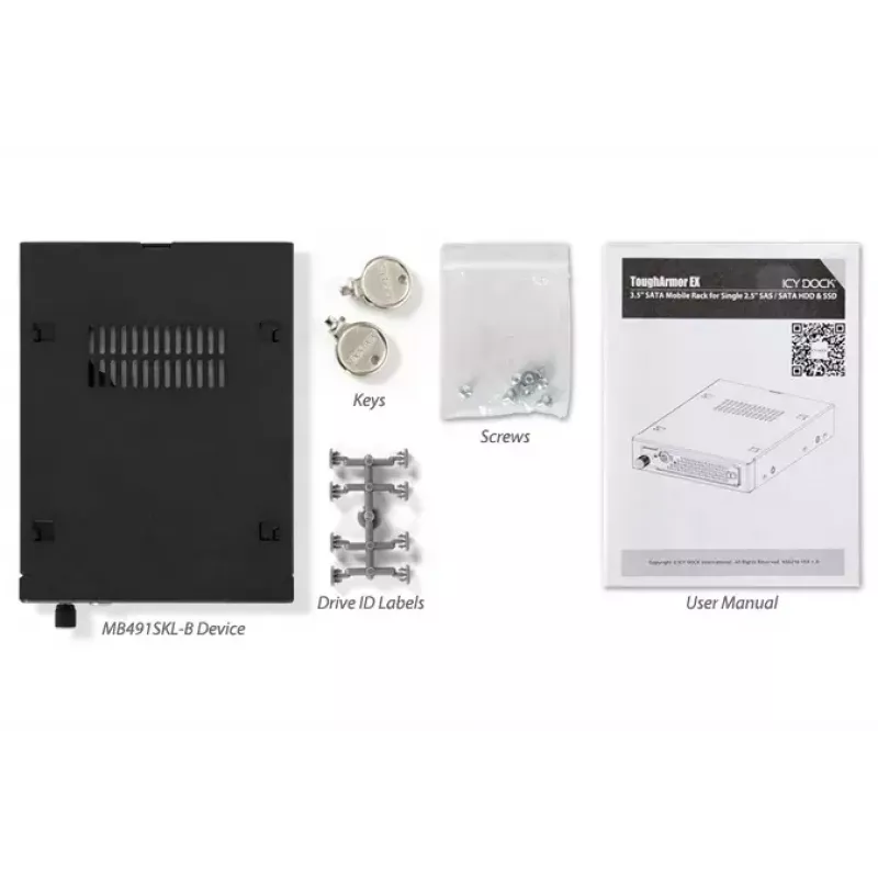 Kandur paneel Icy Dock MB491SKL-B